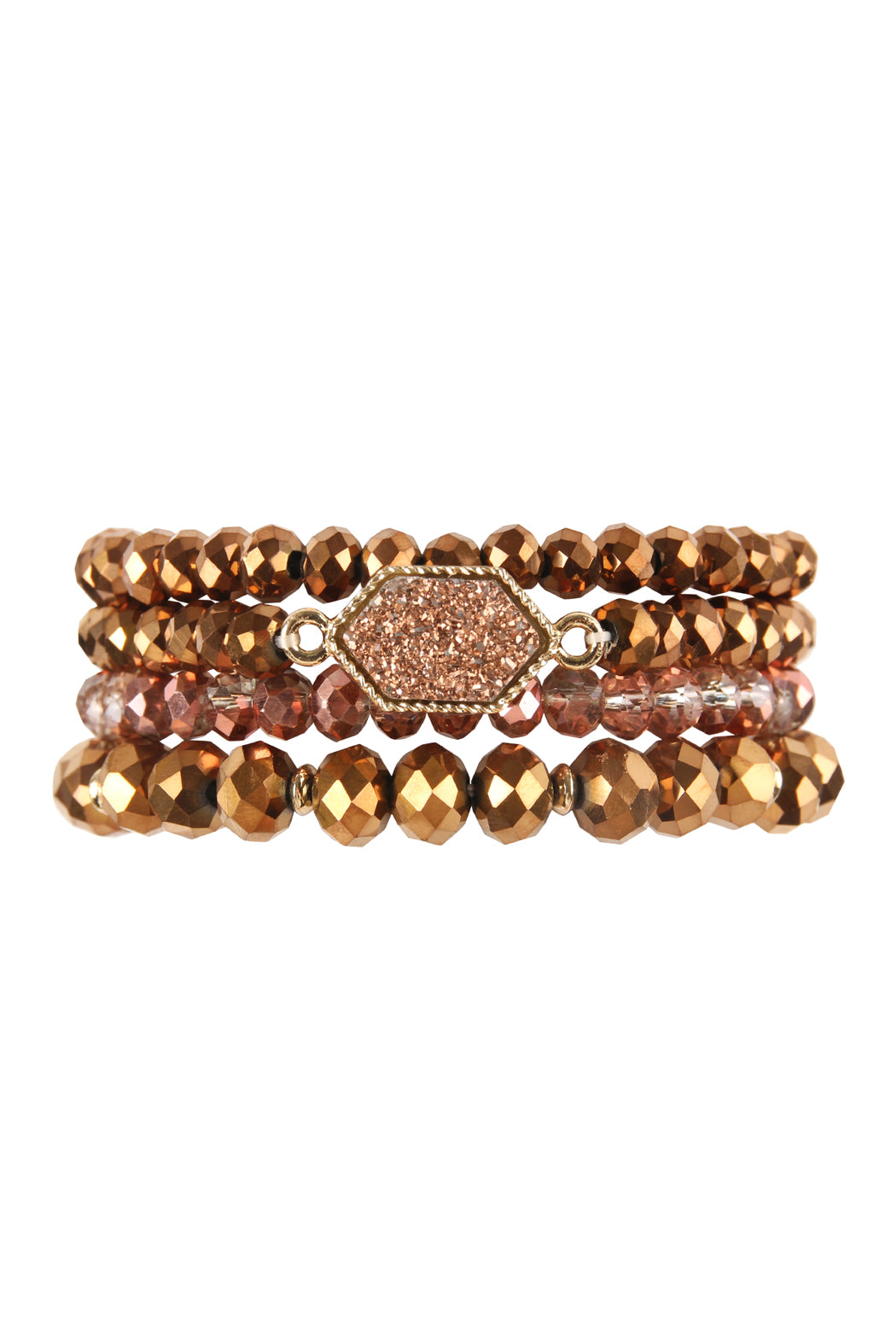 Druzy Stone Hexagon Bracelet