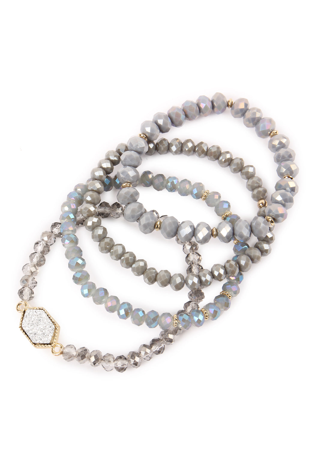 Druzy Stone Hexagon Bracelet