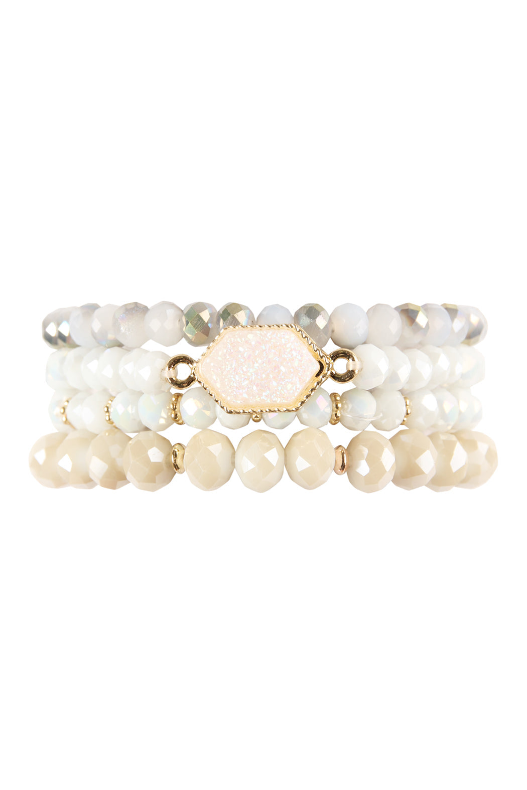 Druzy Stone Hexagon Bracelet