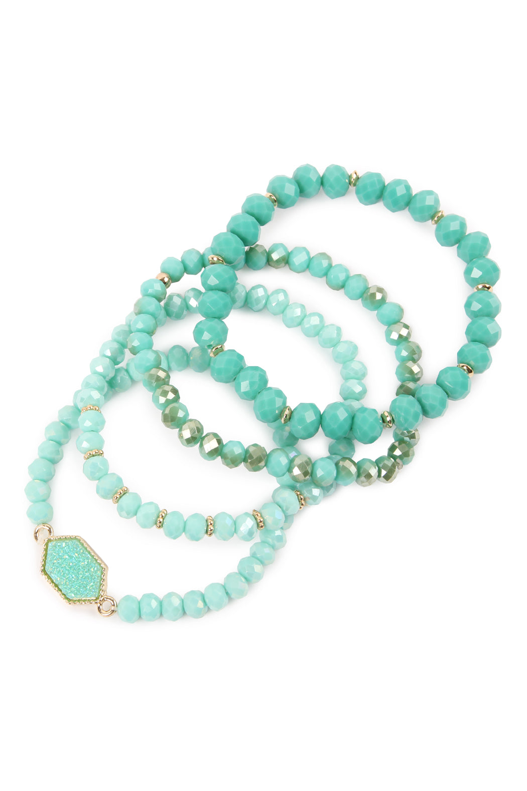 Druzy Stone Hexagon Bracelet