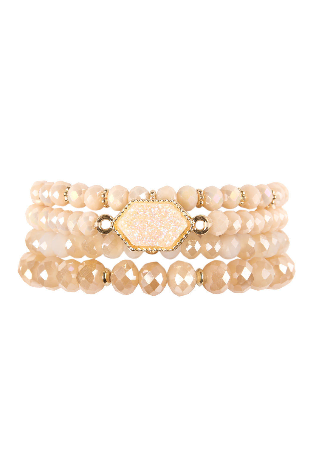 Druzy Stone Hexagon Bracelet