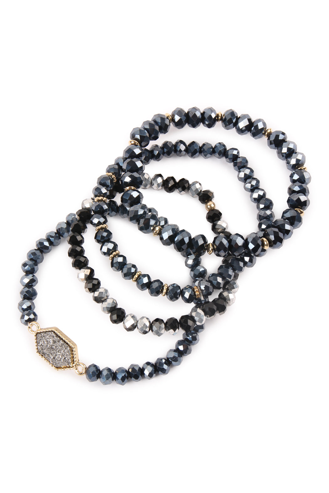 Druzy Stone Hexagon Bracelet