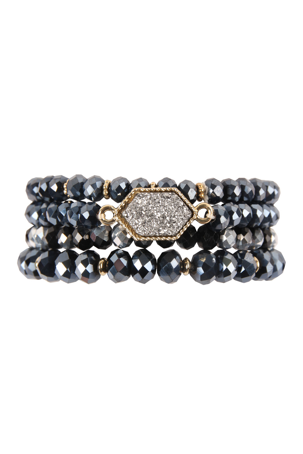 Druzy Stone Hexagon Bracelet
