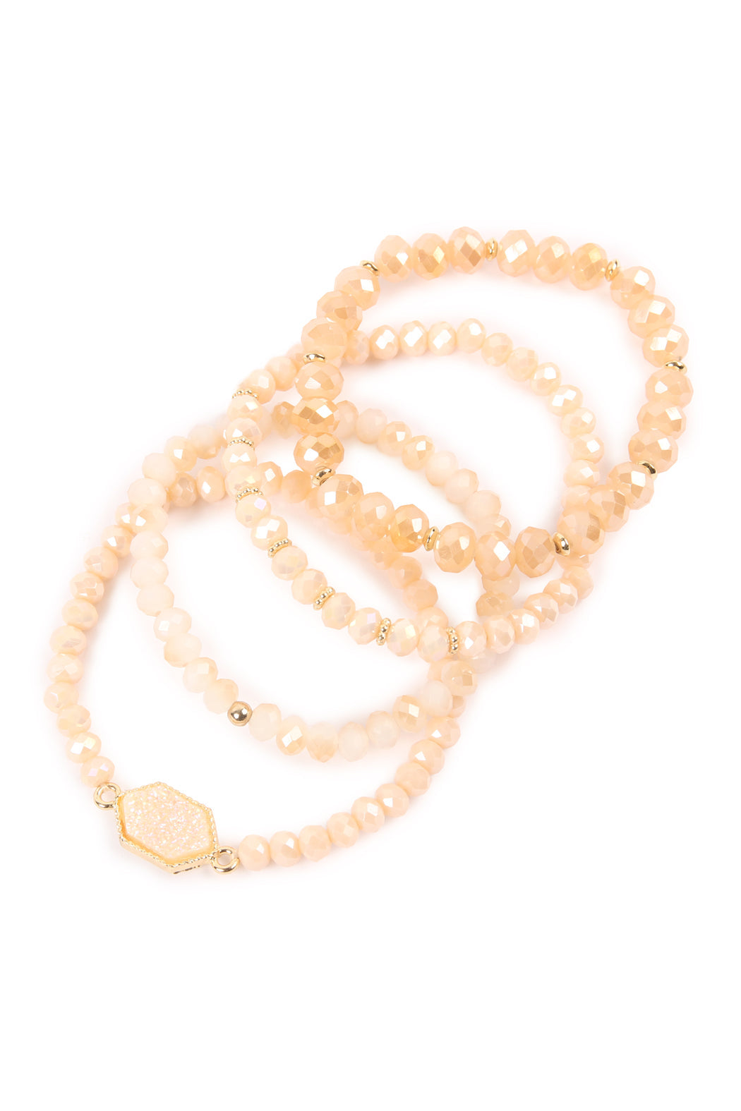 Druzy Stone Hexagon Bracelet