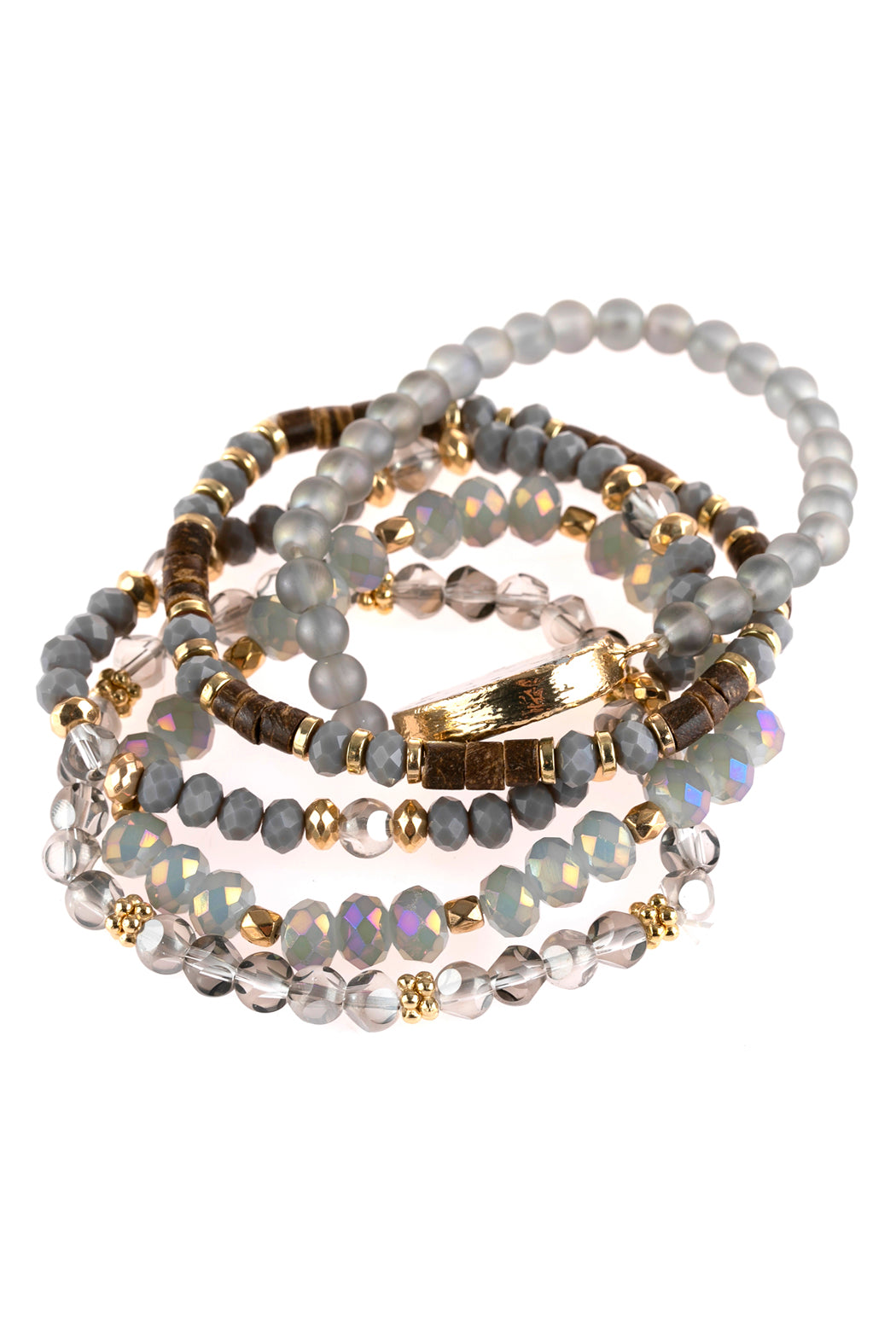 Natural Stone Charm Mixed Beads Bracelet