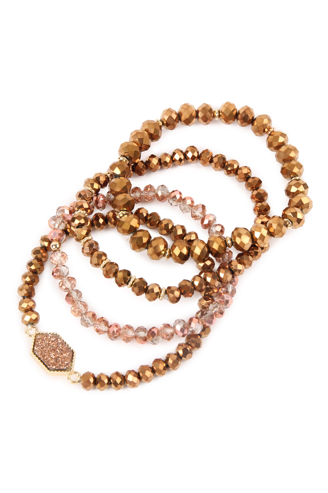 Druzy Stone Hexagon Bracelet