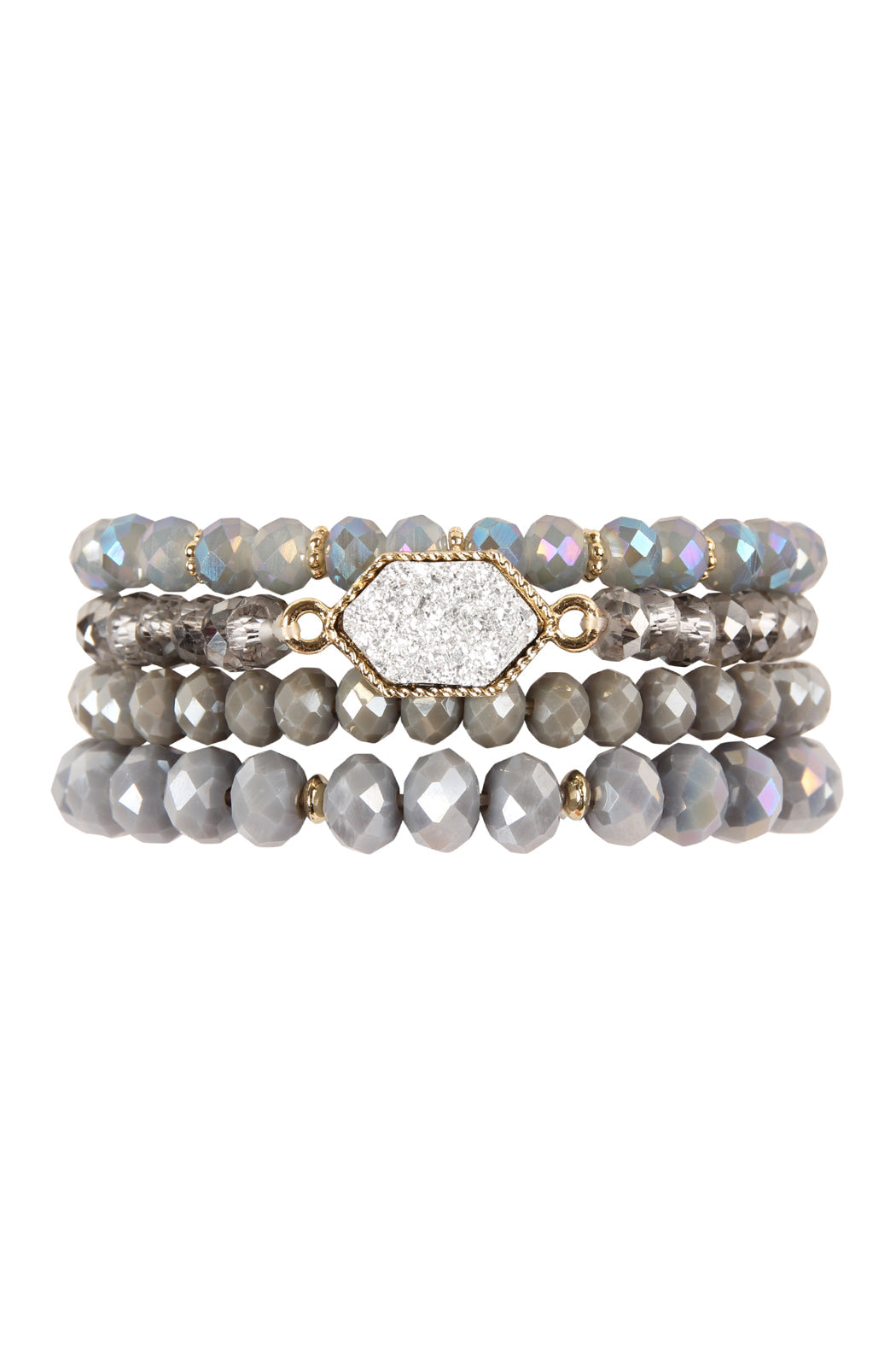 Druzy Stone Hexagon Bracelet