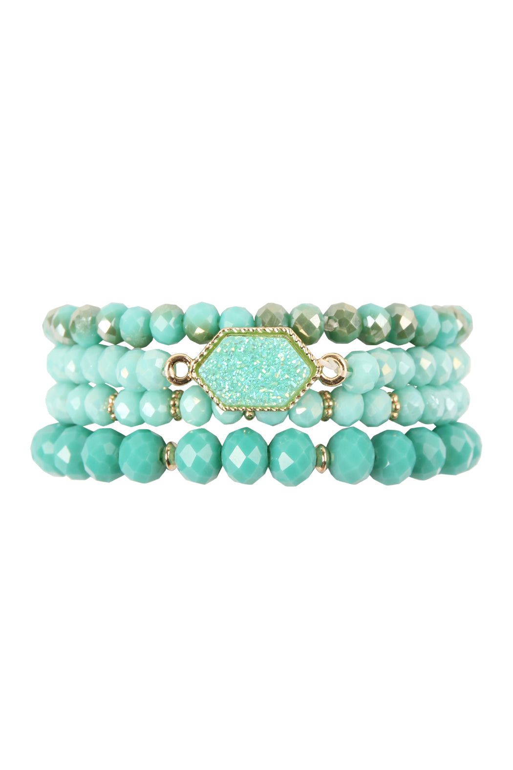 Druzy Stone Hexagon Bracelet