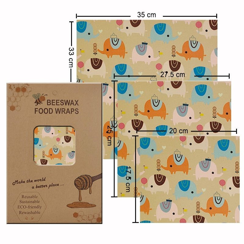 Eco Friendly Reusable Beeswax Food Wraps