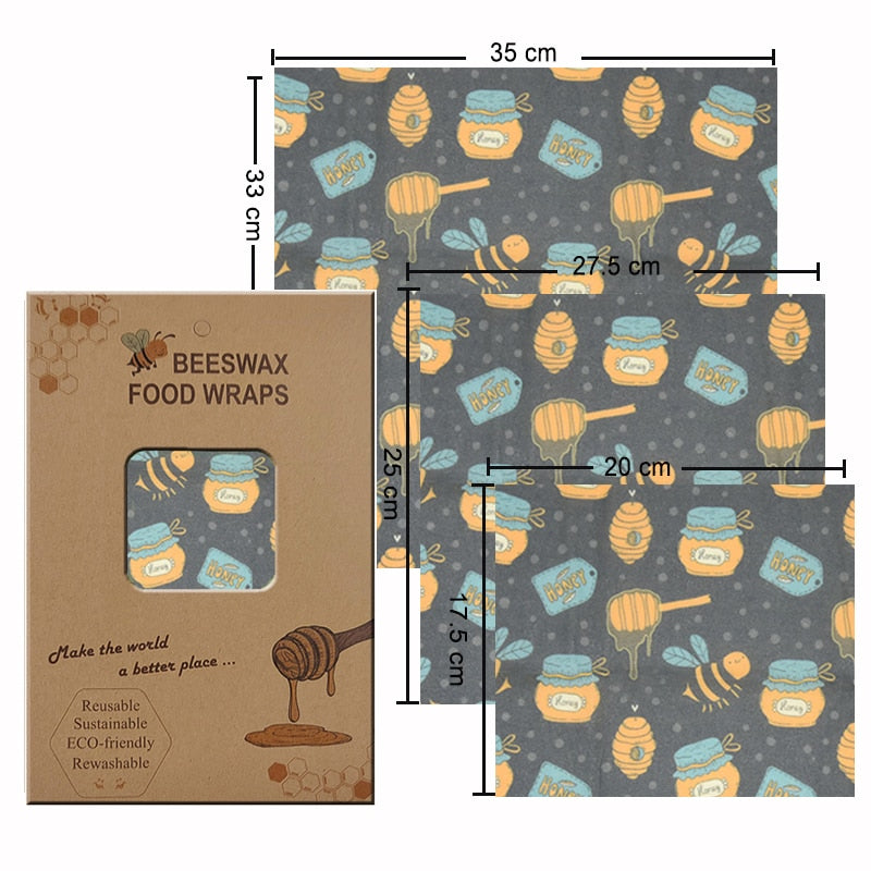 Eco Friendly Reusable Beeswax Food Wraps