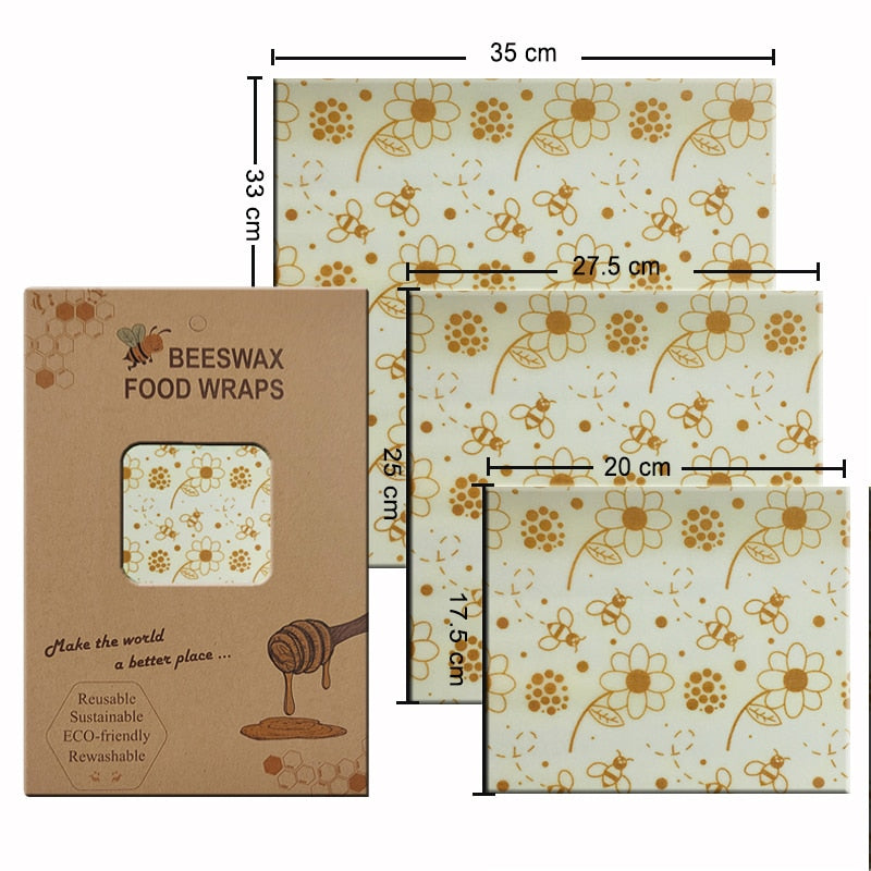 Eco Friendly Reusable Beeswax Food Wraps