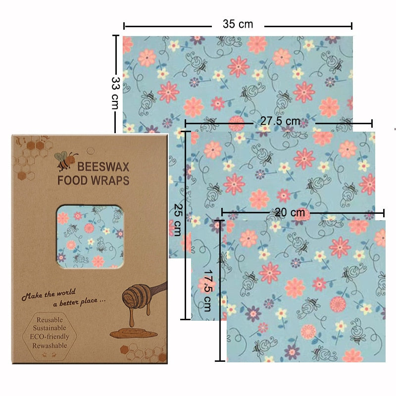 Eco Friendly Reusable Beeswax Food Wraps