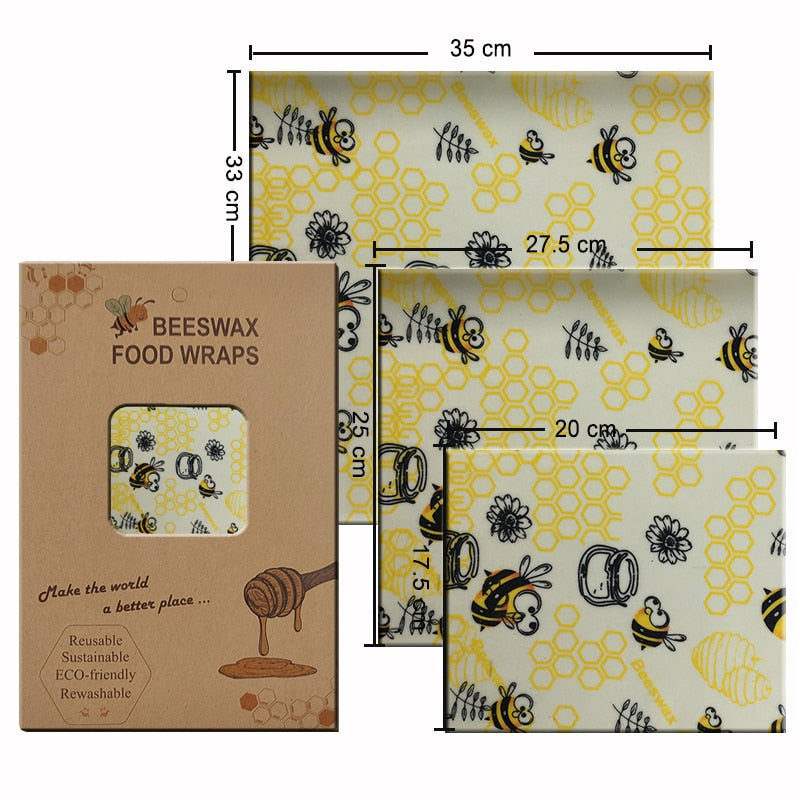 Eco Friendly Reusable Beeswax Food Wraps