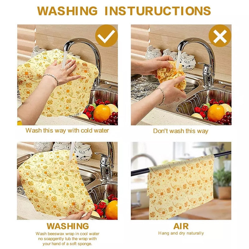 Eco Friendly Reusable Beeswax Food Wraps