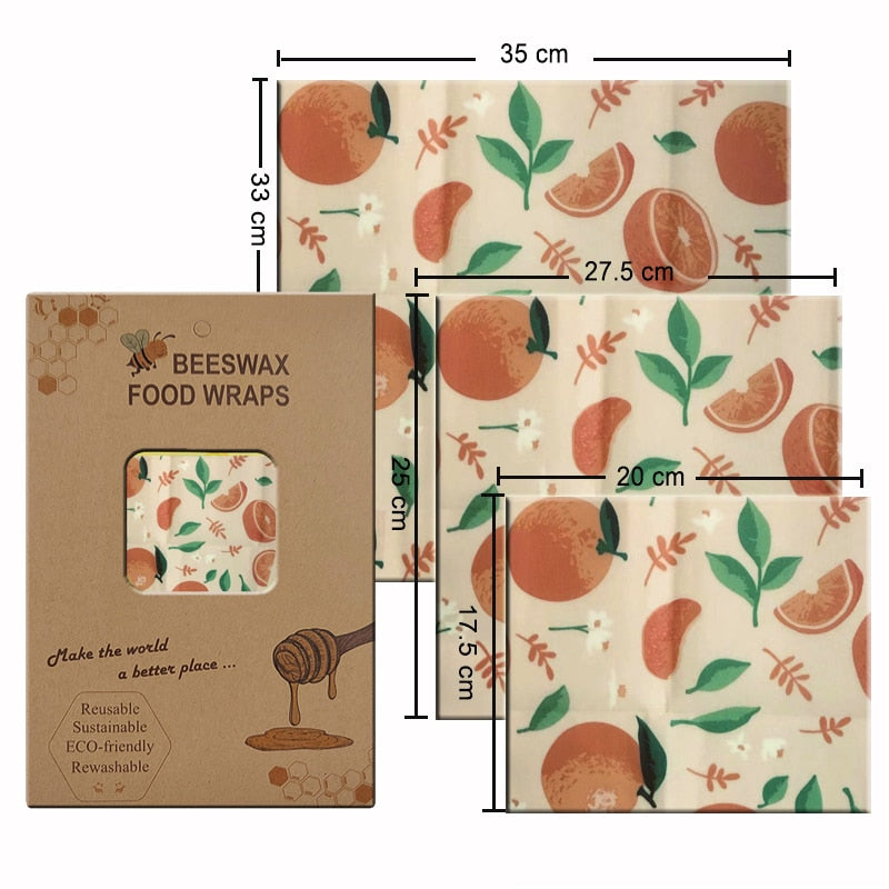 Eco Friendly Reusable Beeswax Food Wraps