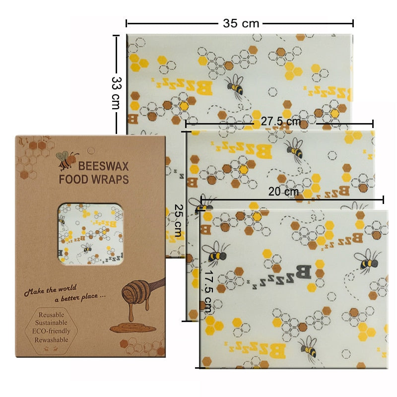 Eco Friendly Reusable Beeswax Food Wraps