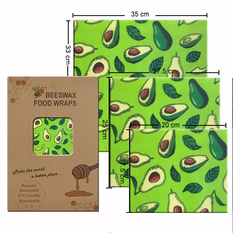 Eco Friendly Reusable Beeswax Food Wraps