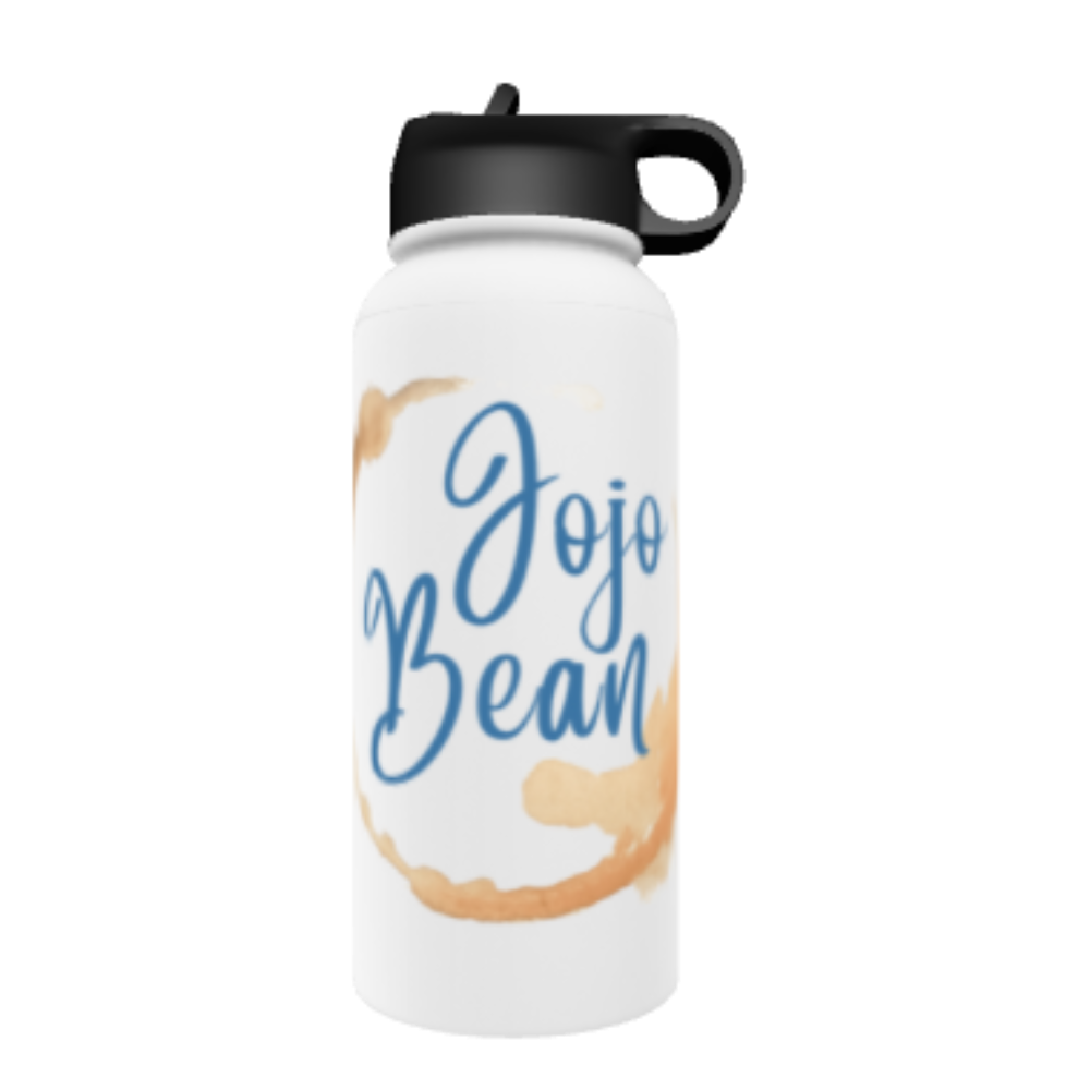 32oz Stainless Steel Jojo Bean Logo Water Bottle