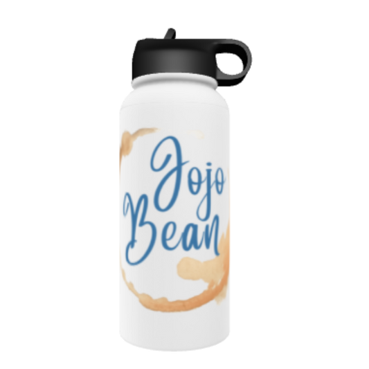 32oz Stainless Steel Jojo Bean Logo Water Bottle