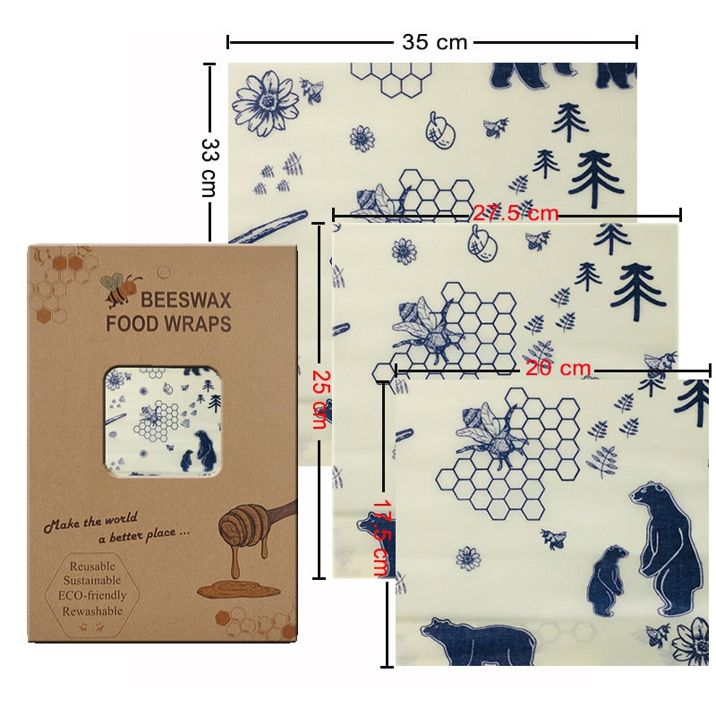 Eco Friendly Reusable Beeswax Food Wraps