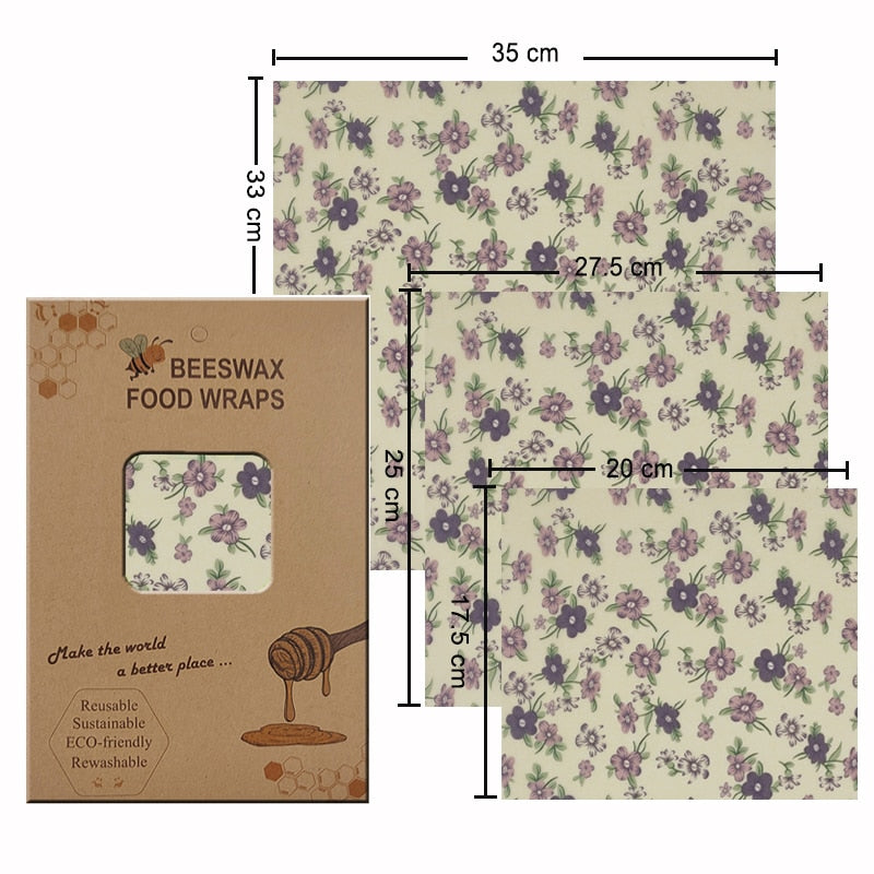 Eco Friendly Reusable Beeswax Food Wraps