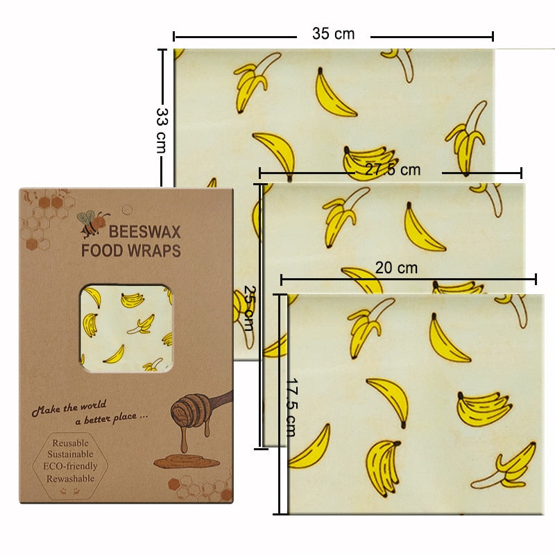 Eco Friendly Reusable Beeswax Food Wraps