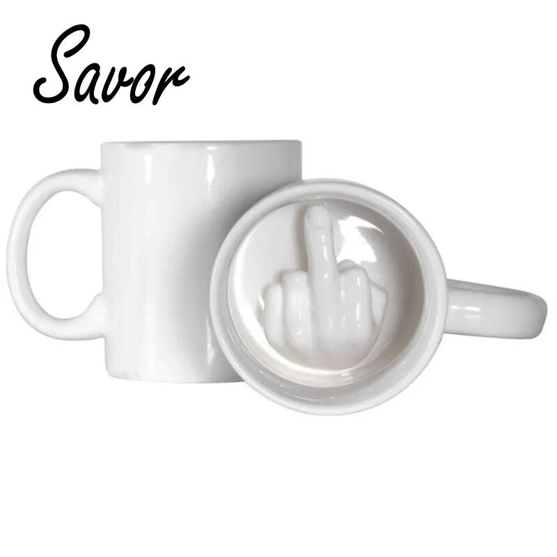 Middle Finger Novelty Mug