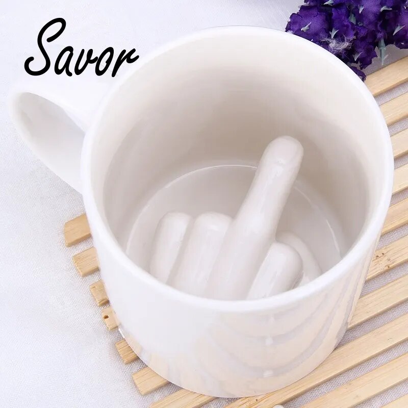 Middle Finger Novelty Mug