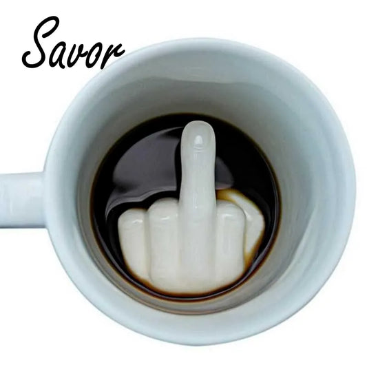 Middle Finger Novelty Mug