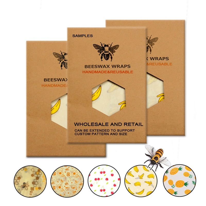 Eco Friendly Reusable Beeswax Food Wraps