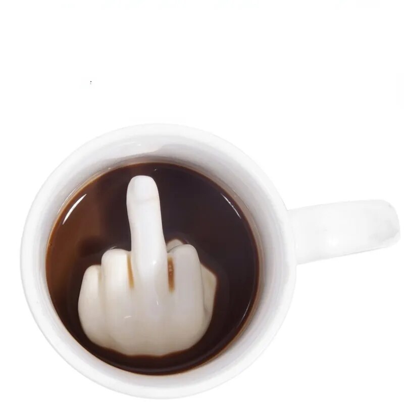 Middle Finger Novelty Mug