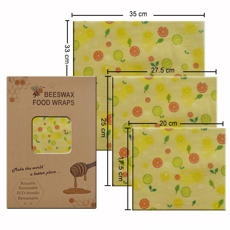 Eco Friendly Reusable Beeswax Food Wraps