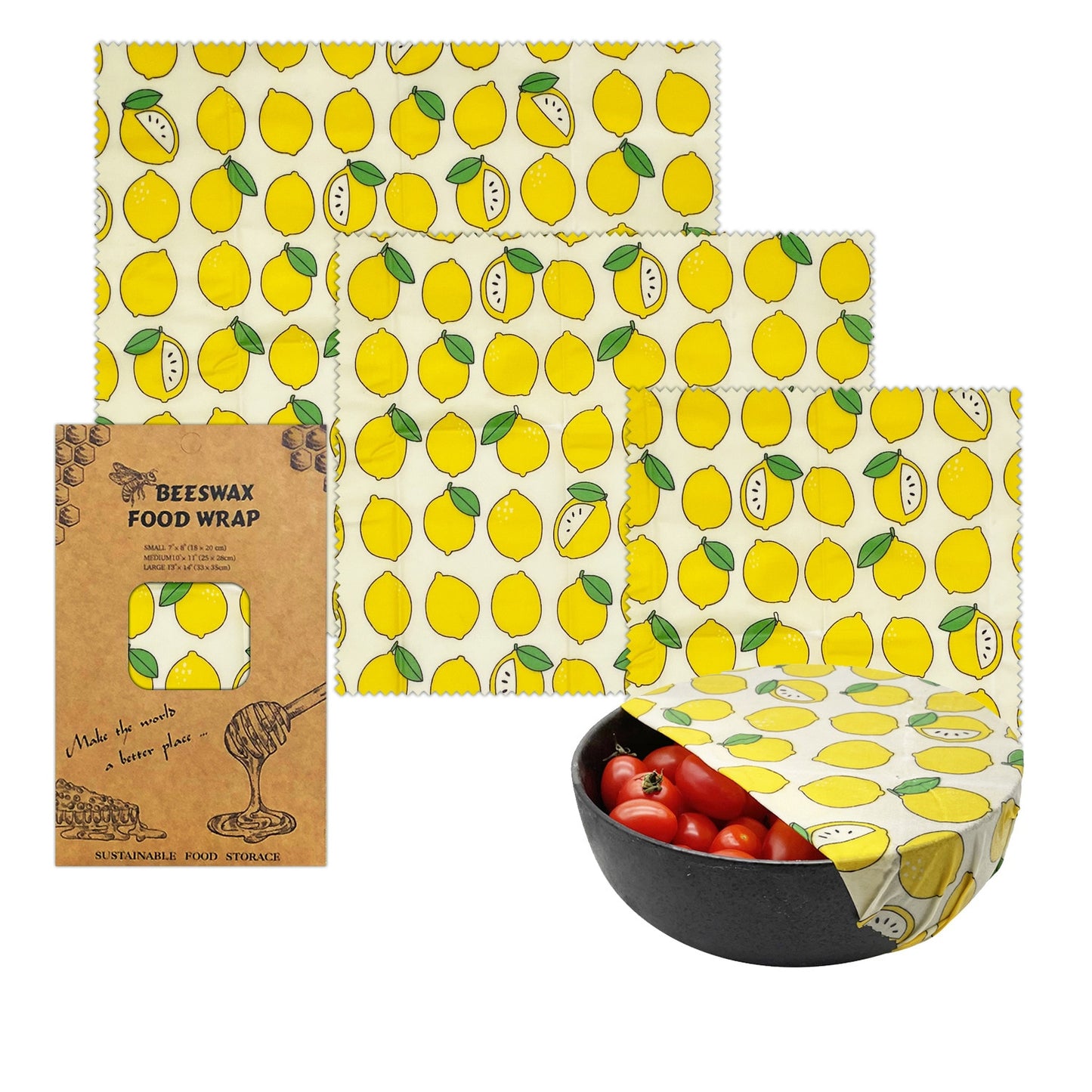 Eco Friendly Reusable Beeswax Food Wraps