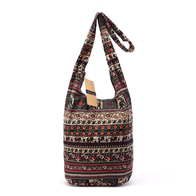 Vintage Cotton Shoulder Bag Bohemian Style